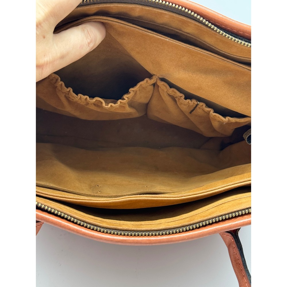 Patricia Nash Paris Satchel Tan Tooled Leather Floral Embossed Shoulder Bag - Picture 6 of 16